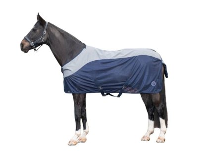 Deka proti hmyzu s nepromokavými zády HKM Rain deep blue/grey 155cm