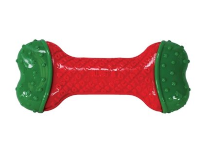 Vánoční hračka KONG Core kost (S/M) 6x14cm