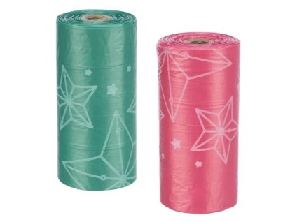 Vánoční sáčky na výkaly TRIXIE Xmas Poop Bags (8 rolí) (DOPRODEJ)