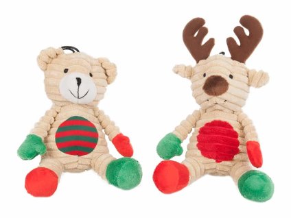 Vánoční hračka FLAMINGO plyš - zvířátko 24cm (MIX DRUHŮ)