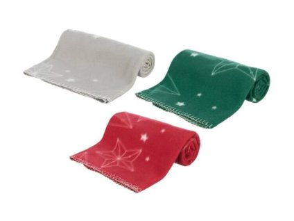 Vánoční deka TRIXIE Luciano fleecová 100x70cm (MIX BAREV) (DOPRODEJ)