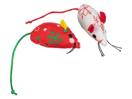 Vánoční hračka pro kočky TRIXIE - Xmas myš 7cm (2ks)