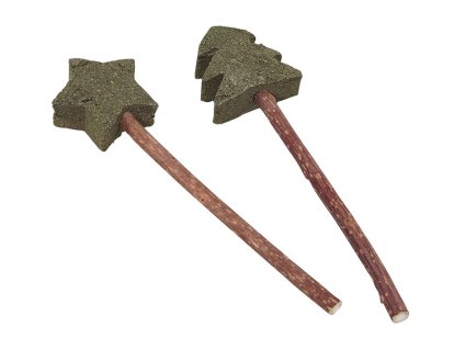 Vánoční hračka pro kočky NOBBY - matatabi tyčinky 14cm (2ks)