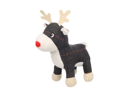 Vánoční hračka FLAMINGO textil - Araceli sob šedý 15x24x30cm