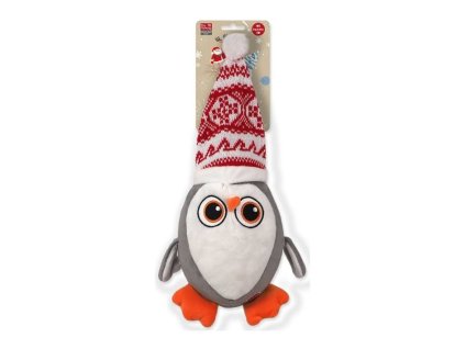 Vánoční hračka DOG FANTASY plyš - Winter Tale tučňák pískací 40cm