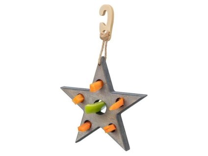 Vánoční hračka pro hlodavce TRIXIE - Xmas Snack Star hvězda na pamlsky 14x17cm (DOPRODEJ)