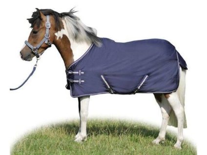 Lehká výběhová deka HKM Eco 600D s fleecem deep blue 145cm