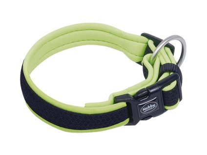 Obojek NOBBY Mesh Preno neoprenový žlutý (S/M) 30-45cm