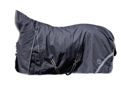 Lehká výběhová deka HKM Innsbruck 1200D High Neck s fleecem black 120cm