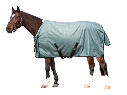 Lehká výběhová deka HKM High Comfort 600D s fleecem sage 135cm