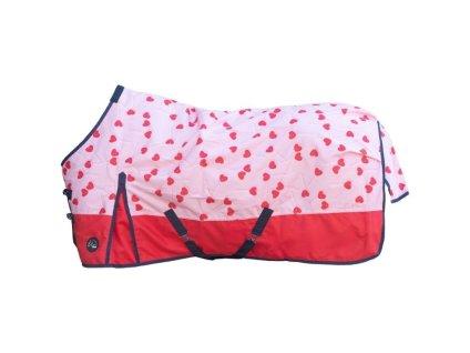 Lehká výběhová deka HKM Lollipop 600D 0g rose/red 125cm