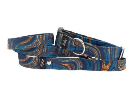 Obojek HAPPYZOO BY KIWLY softshell Mramor s lávou 4x37-56cm