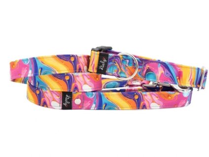 Obojek HAPPYZOO BY KIWLY softshell Tekutá barva 1 4x37-56cm