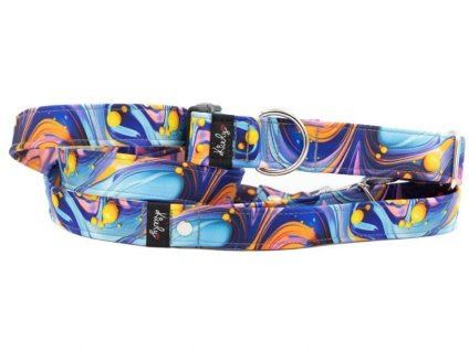 Obojek HAPPYZOO BY KIWLY softshell Tekutá barva 2 2x22-32cm
