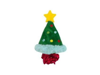 Vánoční hračka pro kočky KONG Crackles vánoční stromek 7,5x10cm