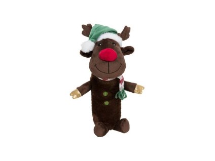 Vánoční hračka TRIXIE plyš - Xmas Reindeer s PET lahví 38cm