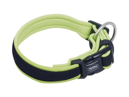 Obojek NOBBY Mesh Preno neoprenový žlutý (M/L) 40-55cm