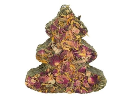 Vánoční pochoutka pro hlodavce TRIXIE - Xmas stromeček s květy či zeleninou 90g (MIX DRUHŮ)