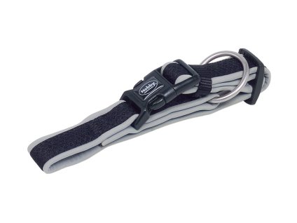 Obojek NOBBY Mesh Preno neoprenový šedý (M/L) 40-55cm
