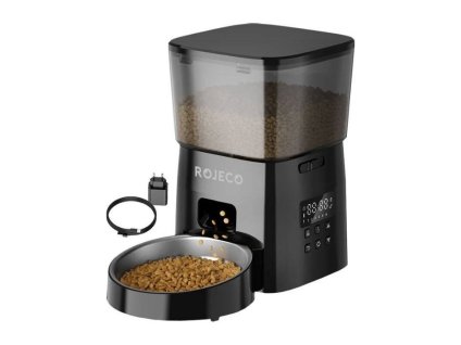 Automatický dávkovač krmiva ROJECO Button Version černý 2l