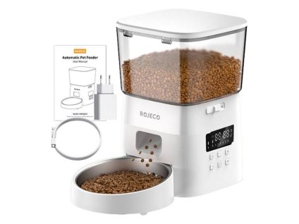 Automatický dávkovač krmiva ROJECO Button Version bílý 2l