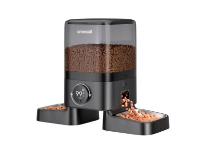 Smart dávkovač krmiva ONEISALL PF10 černý (2 misky) 5l
