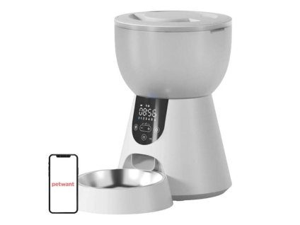 Automatický dávkovač krmiva PETWANT F17-LED bílý 4l