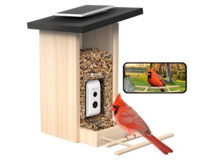 Smart krmítko pro venkovní ptactvo BIRDFY Ebony Lite s kamerou (AI předplatné) 20,3x20,3x33,8cm