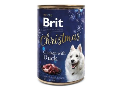 Vánoční konzerva BRIT Premium by Nature Christmas Chicken with Duck 400g (DOPRODEJ)