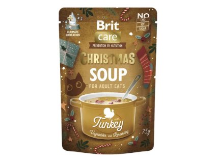 Vánoční polévka BRIT Cat Christmas Turkey Soup with vegetables and rosemary 75g (DOPRODEJ)