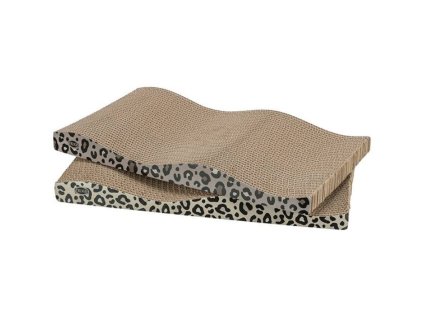 Škrabací karton TRIXIE Leo vlnovka s catnipem leopardí 44x6x25cm (2ks)