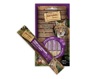 NATURAL GREATNESS Creamy DHA Brain funkční pamlsek s tuňákem a hřebenatkoku 4x14g