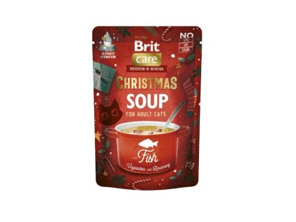 Vánoční polévka BRIT CARE Cat Christmas Fish Soup with vegetables and rosemary 75g
