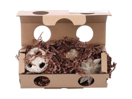 Hračka pro hlodavce FLAMINGO - Hopsie plněná krabička 20x10x8,5cm