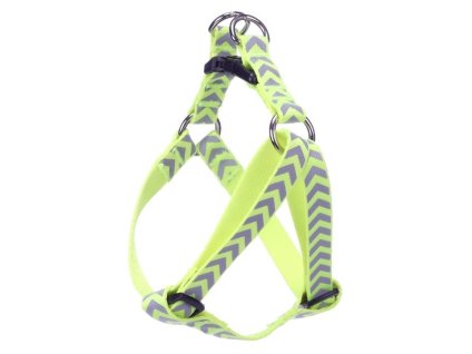 Postroj FLAMINGO Fergu Fluo nylonový reflexní žlutý (M) 35-60x2cm