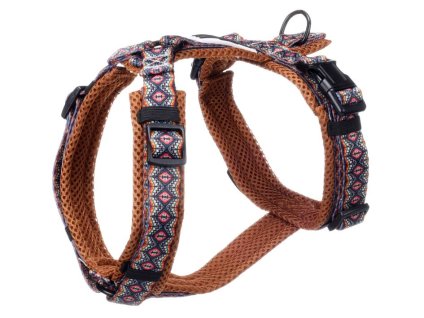 Postroj FLAMINGO Canggu s neoprenem modrý s etno vzorem (S) 2x34-62/44-60cm