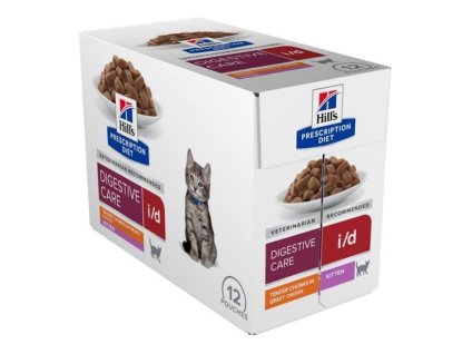 Kapsička HILLS Feline I/D Kitten Chicken 12x85g (mutlipack)