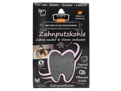Vločky Q-CHEFS na čištění zubů s aktivním uhlím pro kočky 70g