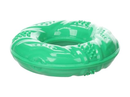 Hračka FLAMINGO guma - Tegro kruh zelený (S) 12x3,5cm