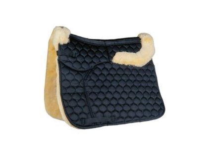 Všestranná podsedlová dečka HKM Corection II. - korekční s beránkem black/nature VS