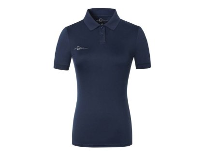Dámské jezdecké tričko COVALLIERO Polo modré (M)