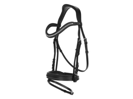 Uzdečka COVALLIERO Clincher s anglickým nánosníkem černá COB