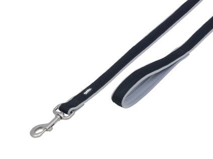 Vodítko NOBBY Mesh Preno neoprenové šedé (M/L) 120cm