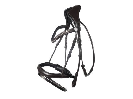 Uzdečka HKM Arezzo se švédským nánosníkem brown PONY