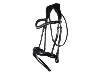 Uzdečka HKM Arezzo se švédským nánosníkem black PONY