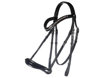 Uzdečka HKM Carolin s hannoverským nánosníkem black COB