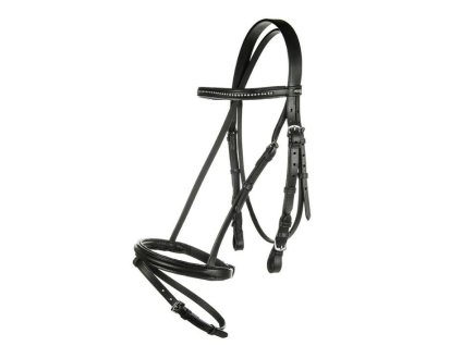 Uzdečka HKM Economic s anglickým nánosníkem black PONY