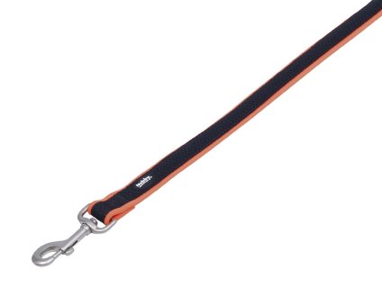 Vodítko NOBBY Mesh Preno neoprenové oranžové (L/XL) 120cm
