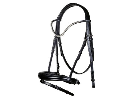 Uzdečka HKM Melinda se švédským nánosníkem black COB