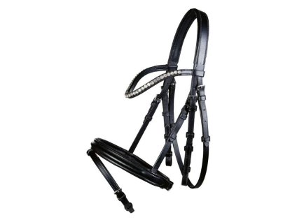 Uzdečka HKM Shetty Diamond s anglickým nánosníkem black SHETTY